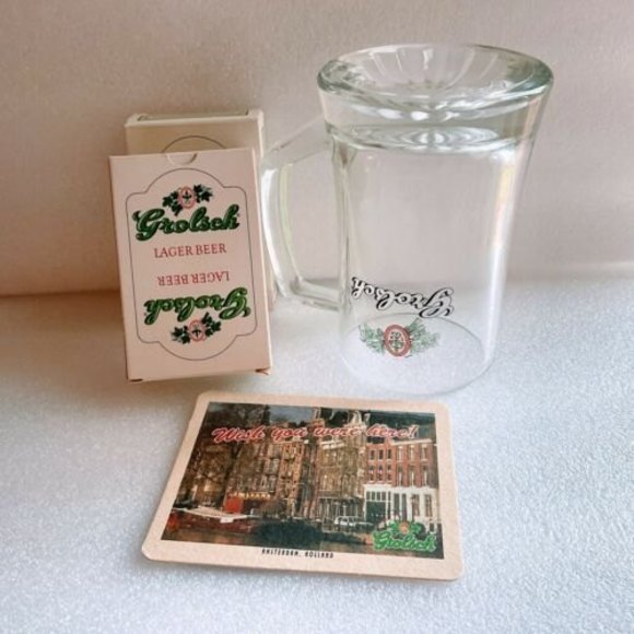 Vtg Grolsch Lager Beer Branded Product Coaster, Playing Cards 8 Oz Stein - Picture 4 of 12
